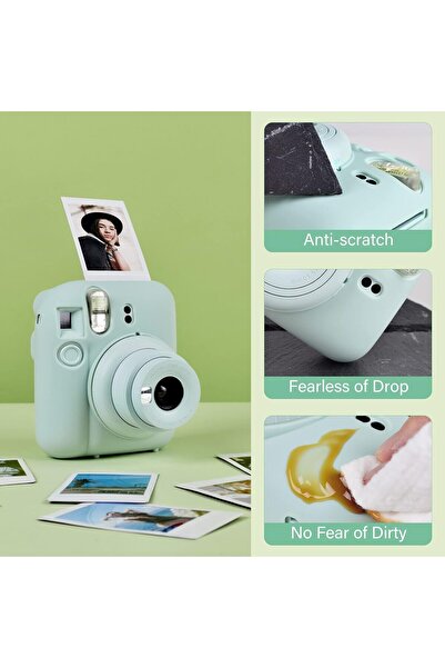 O Ozone Silicone Case for Fujifilm Instax Mini 12 Camera | Protective Case with Adjustable Shoulder