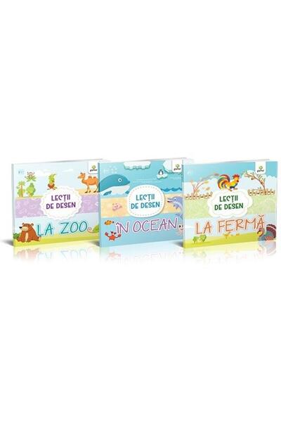 Editura Gama Lectii de desen (In ocean / La ferma / La zoo) (3