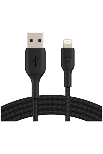 Belkin BOOST CHARGE USB-A to Lightning Cable, Braided, 2M, Black
