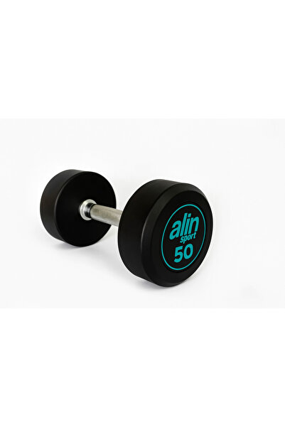 ALİN Sport 50 KG Kauçuk Kaplı Profesyonel Olimpik DUMBBELL ( Dambıl ) – KIRMIZI
