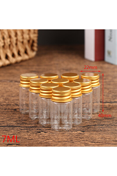 Choice4 7 مل 10 قطع 5 مل/7 مل/10 مل/14 مل/18 مل/20 مل زجاجات زجاجية بأغطية أل...