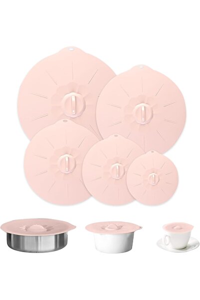 O Ozone مجموعة من 5 أغطية سيليكون قابلة لإعادة الاستخدام ومقاومة للحرارة للمي...