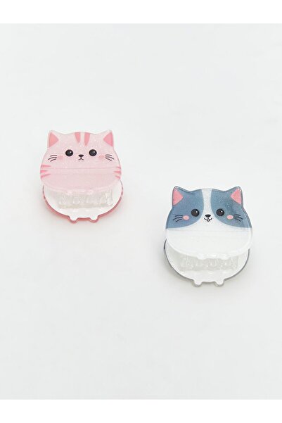 LC Waikiki Sparkling Selections from Shining Store |   Girl's Buckle with Cat Figure, Set of 2