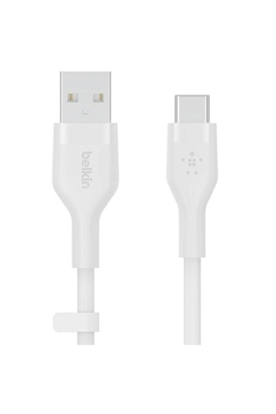 Belkin Καλώδιο φόρτισης σιλικόνης Boost Charge Flex USB-A σε USB-C, 2M, λευκό