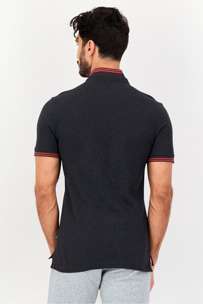 Puma Men Sportswear Fit Embroidered Logo Outdoor Polo, Dark Grey