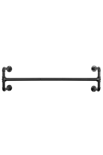 SONGMICS Suport metalic pentru haine, montat pe perete, aspect industrial, 11...
