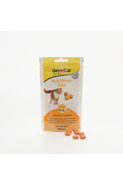 Gimcat Petischo x Multi-Vitamin Tabs 40 g Kedi Vitamini Tableti