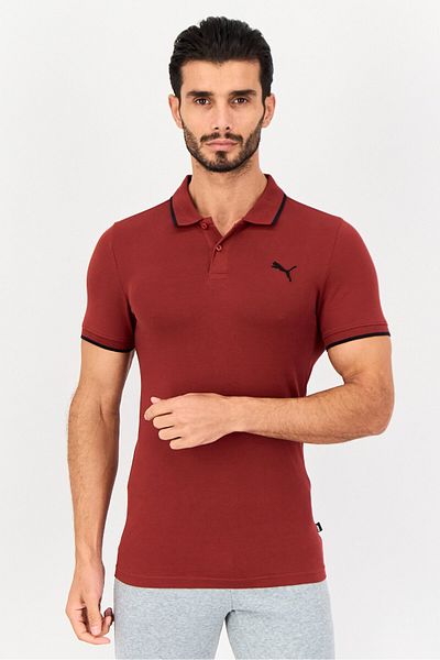 Puma Men Sportswear Fit Short Sleeves Outdoor Polo Shirt, Maroon