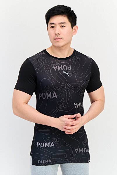 Puma تي شيرت رياضي رجالي بأكمام قصيرة للتدريب، متعدد الألوان