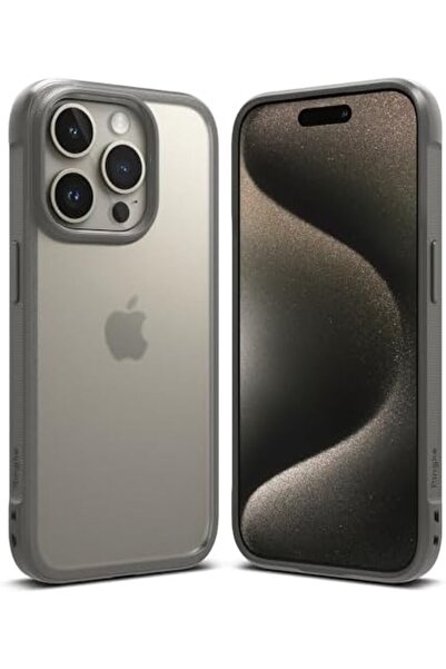 Ringke غطاء حماية لجهاز iPhone 15 Pro | سلسلة Fusion Bold | رمادي غير لامع