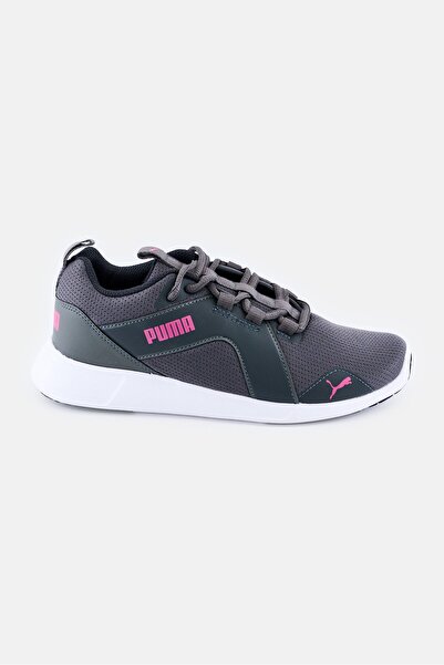 Puma Women Brand Logo Lace Up Outdoor Shoes, Dark Shadow