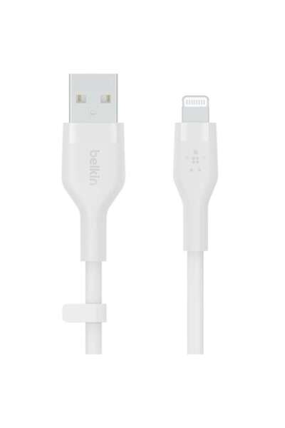 Belkin Charging Cable Belkin, Boost Charge Flex, Silicone, USB-A to Lightning, 2M, White