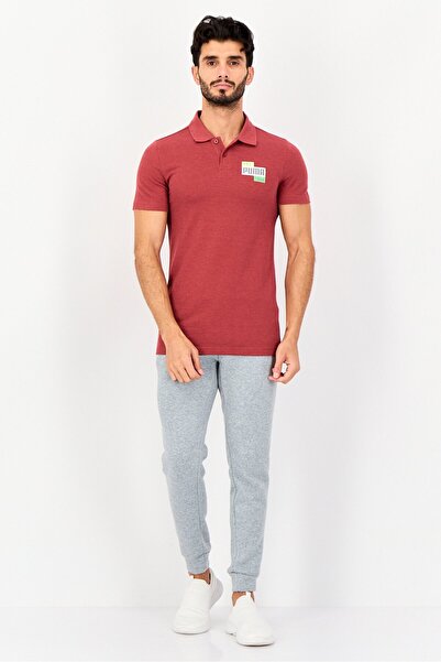 Puma Men Slim Fit Short Sleeves Outdoor Polo Shirt, Pale Maroon