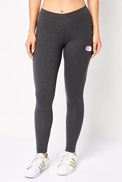Puma Women Tight Fit Brand Logo Training Leggings, Dark Grey