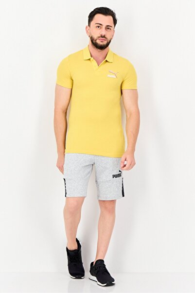 Puma Men Sportswear Fit Short Sleeve Outdoor Polo Shirt, Yellow