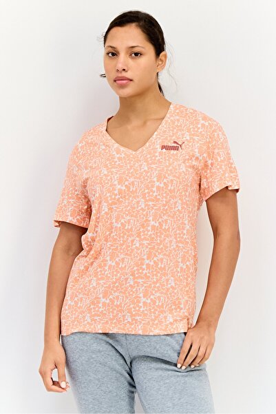 Puma Women Relaxed Fit Short Sleeves Outdoor T-Shirt, Multicolor