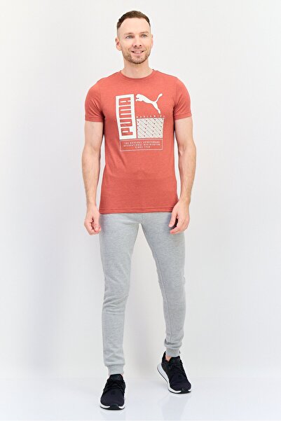 Puma Men Slim Fit Short Sleeves Outdoor T-shirt, Red