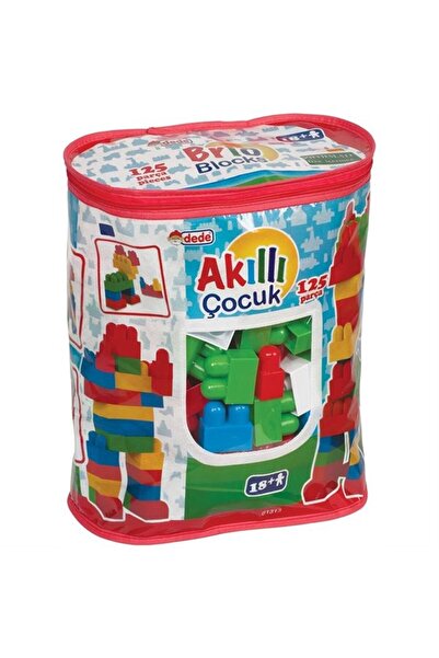 DEDE Oyuncak Akıllı Çocuk Blok Seti Çantalı Yapı Oyuncak (125 Parça) 01313