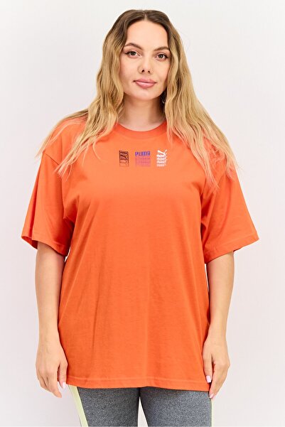 Puma Women Sportswear Fit Short Sleeve Outdoor T-Shirt, Orange