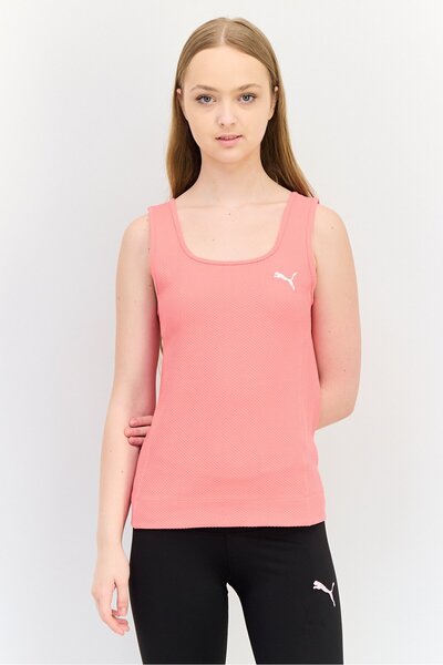 Puma Women Slim Fit Sleeveless Running Tank Top, Pink