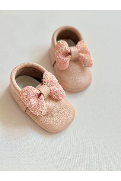 BİHAYALBİÇOCUK Somon Fiyonklu Bebek Ayakkabısı