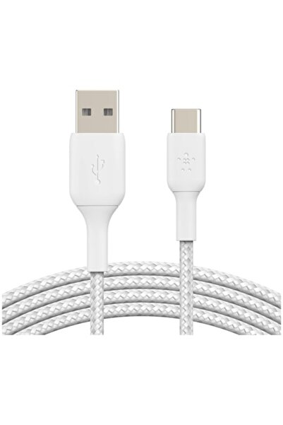 Belkin BOOST CHARGE USB-A to USB-C Cable, Braided, 0.15M, White