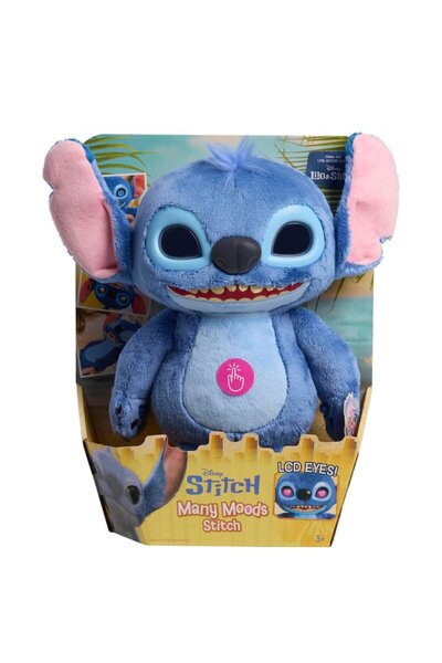 Disney Collectible Stitch Interactive Plush Bear, Blue, 27cm
