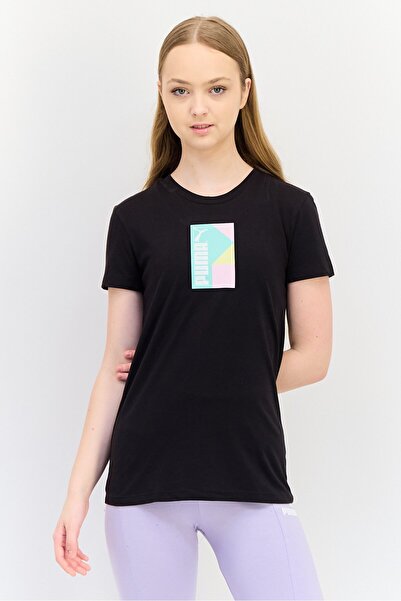 Puma Women Regular Fit Short Sleeves Outdoor T-shirt, Black