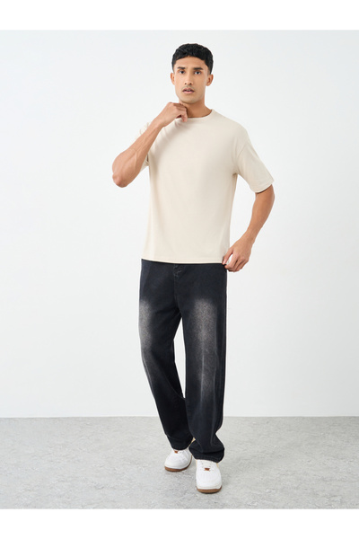 Styli Cotton Rich Back Print Oversized Athleisure T-Shirt