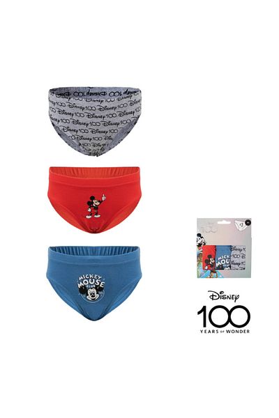 Mickey Mouse Set of 3 boys' briefs, 100% cotton, multicolor, Disney, Mickey Mouse