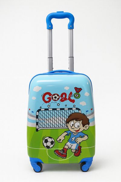 Mnuk Football Boy-Sided Polycarbonate Kids Trolley Luggage-16 Inches| FB-109