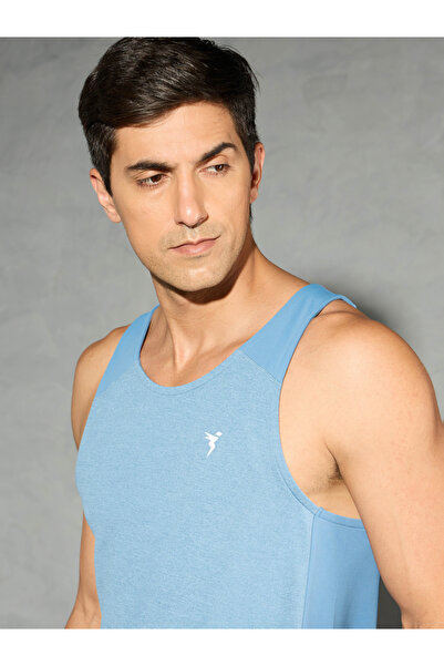 Technosport By Styli Men Melange Slim Fit Scoop Neck Tank
