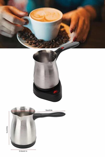 Clevora New Generation Turkish Coffee Machine Coffee Pot Black Gray Wired Practical