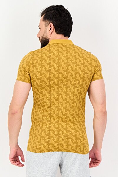 Puma Men Slim Fit Short Sleeves Outdoor Polo Shirt, Gold