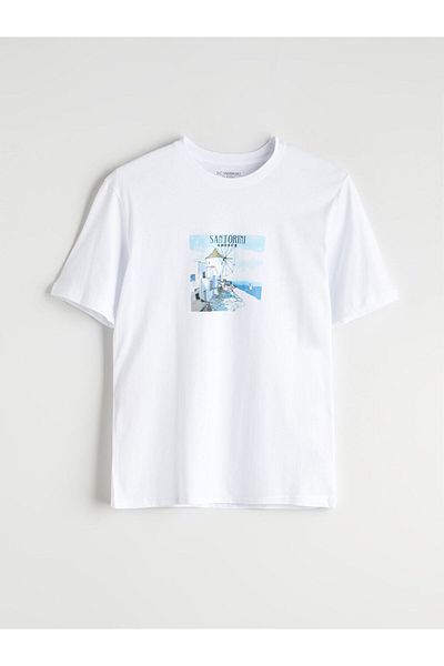 LC Waikiki Quality Parts from Celebi Store |   Crew Neck Santorini Printed Men's T-Shirt
