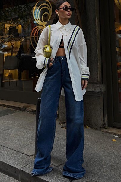 Lijuri Оувърсайз поплин риза с лента 3436