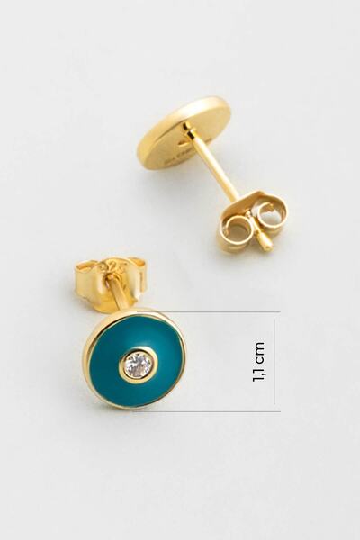 So CHIC... Minimal 18 Ayar Sarı Altın Kaplama Gümüş Küpe