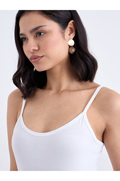 Styli White Strappy Jersey Bodysuit