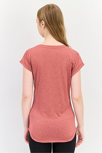 Puma Women Regular Fit Short Sleeve Running T-Shirt, Heather Red