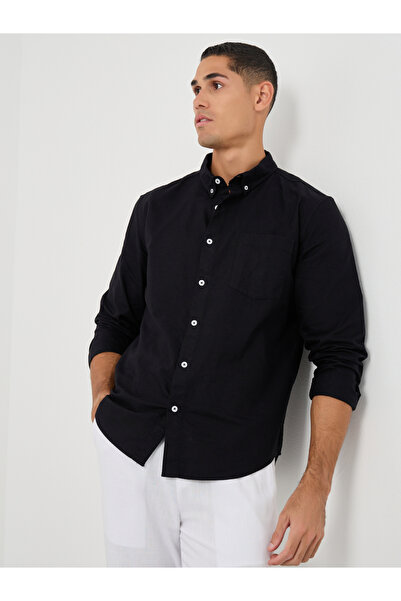 Styli Button Down Collar Regular Fit Oxford Shirt