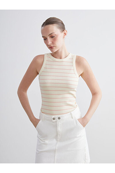 LC Waikiki Sparkling Choices from Shining Store Zero Roba Collar Striped Wome...