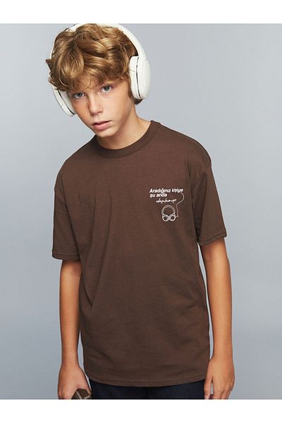 LC Waikiki Quality Parts from Celebi Store |   Crew Neck Slogan Printed Boys' T-Shirt