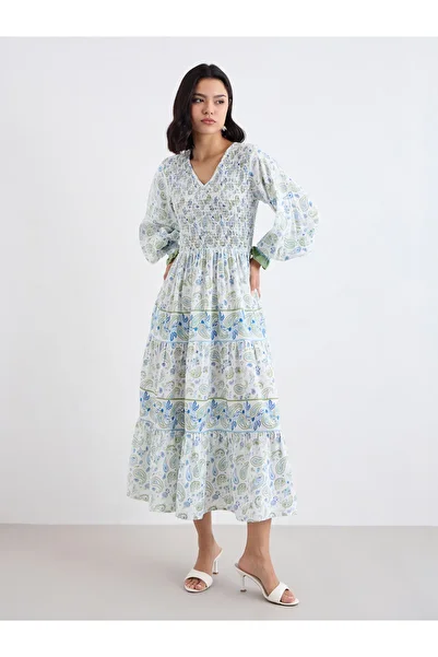 Styli Women Paisley Print Midi Dress