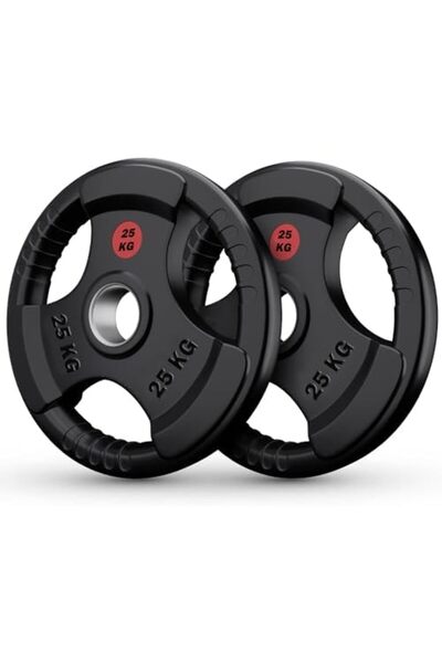 Alcoach Rubber fitness Olympic Weight Plates, 2-inch Olympic Grip Plate for Weightlifting and Streng