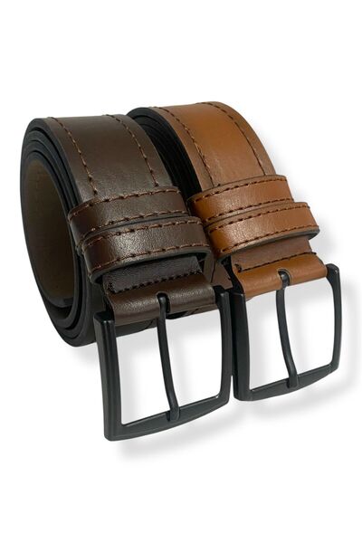 Gesa Oferta produs set 2 curele sport maro-brun pentru barbati