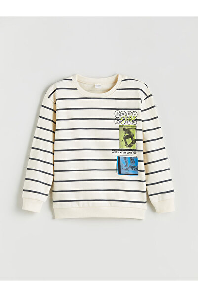 LC Waikiki Lcw kids bicycle collar printed boy's sweatshirt