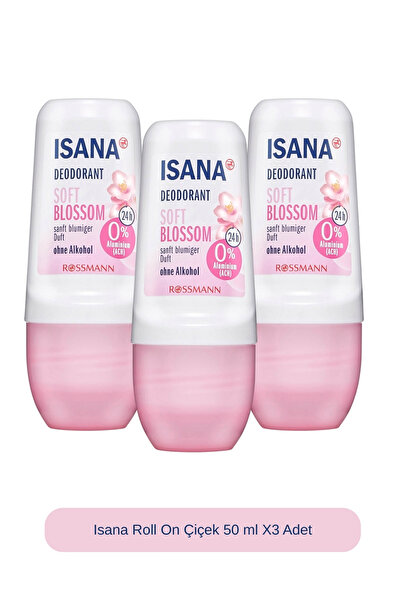 ISANA Roll On Çiçek 50 ml X3 Adet