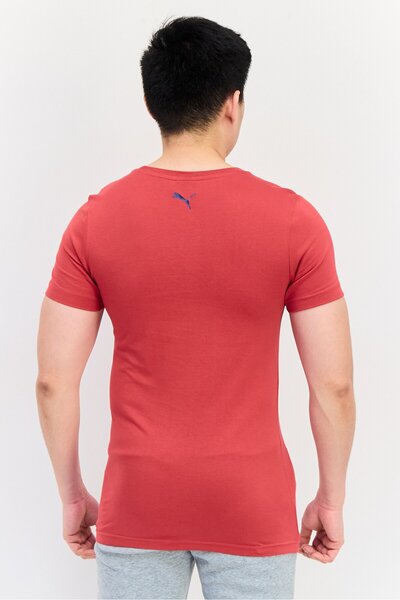 Puma Men Sportswear Brand Logo Outdoor T-Shirt, Red