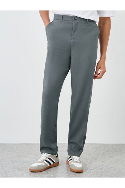 Styli Men Straight Fit Formal Trousers