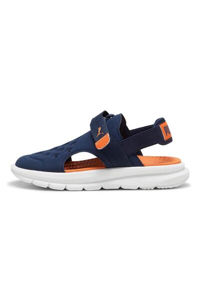 Puma Evolve Velcro Closure Sandals - Club Navy/Maple Syrup/White